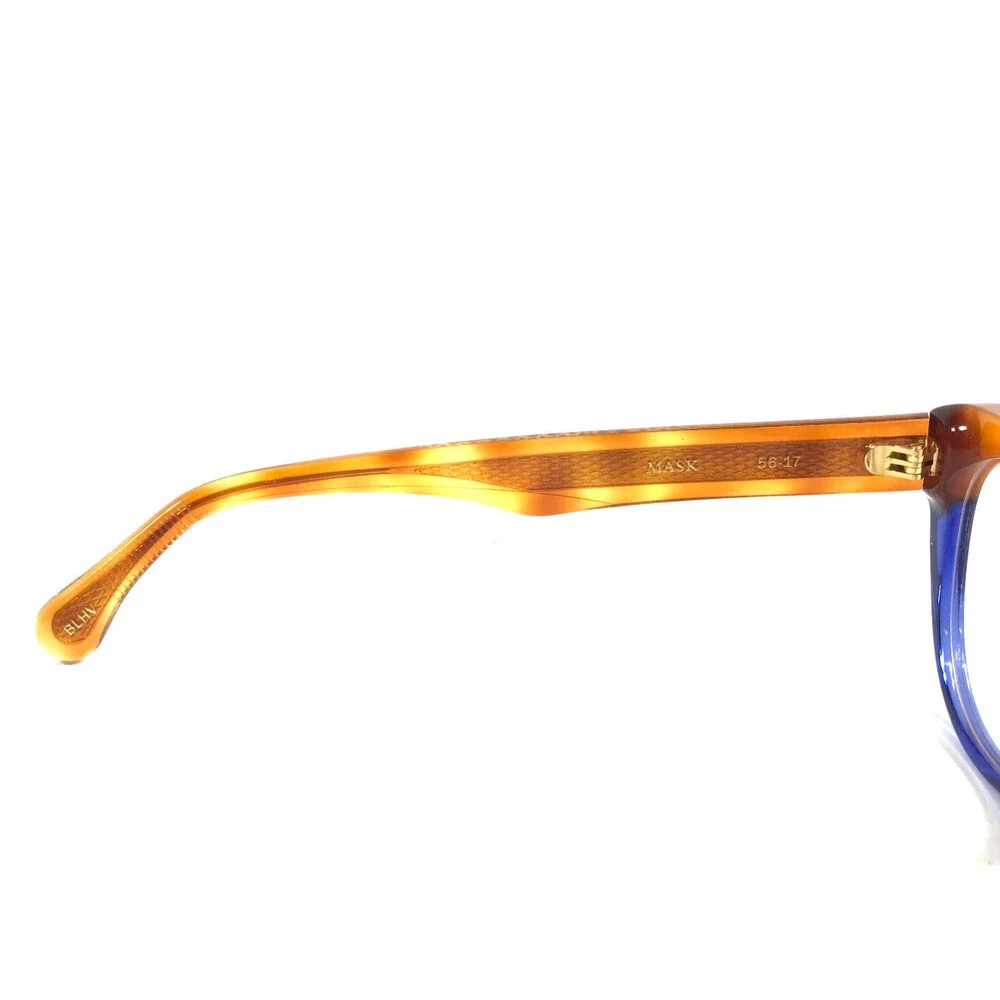 Alfred Kerbs Eyeglasses Frames MASK BLHV Blue Havana Flat Top Full Rim 56-17